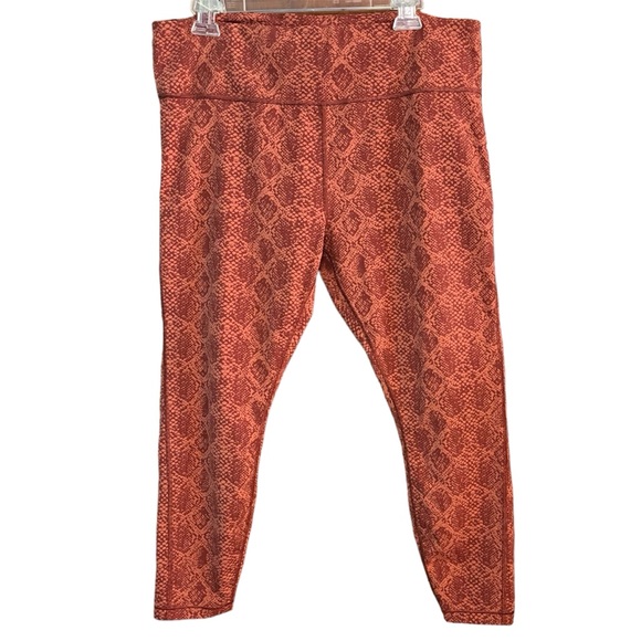 Athleta Ultimate Snake 7/8 Tight in Orange Women’s Size XL - Picture 7 of 11